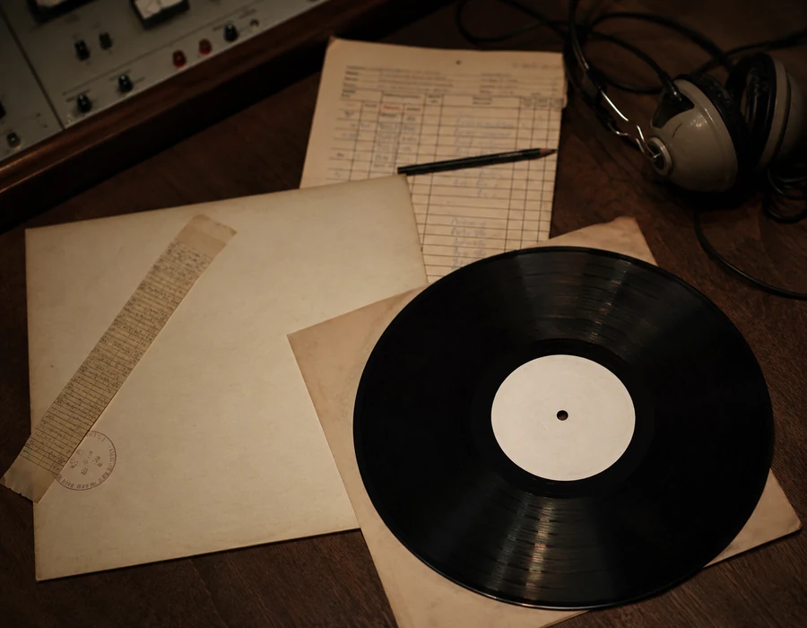 White-label promotional vinyl record