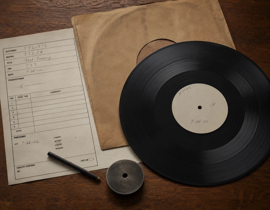 Record-plant test pressing